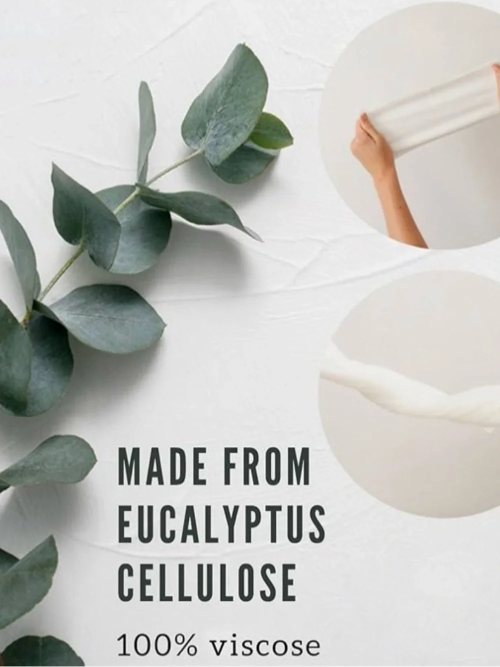 Refined Eco Towel Made from Eucalyptus Cushion Textured 20 Towelettes NEW PC